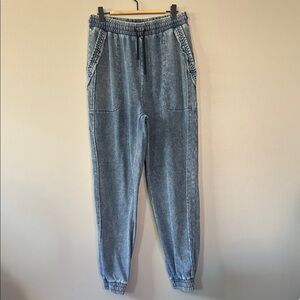 Avec Les Filles French Terry Jean Indigo‎ Jogger Size Small